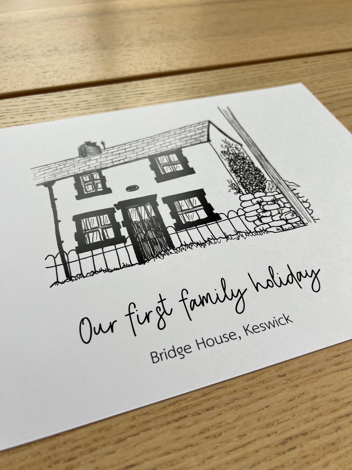 Hand Drawn Custom Home Portrait, Personalized Venue Illustration